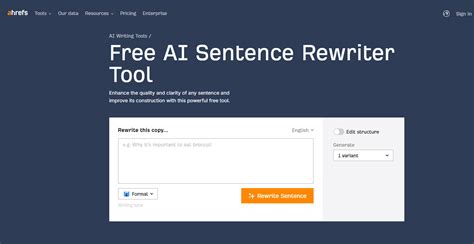 ahrefs sentence rewriter